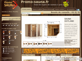 promo-sauna.fr website preview