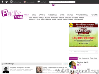 musique.ados.fr website preview