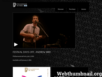 live.philharmoniedeparis.fr website preview