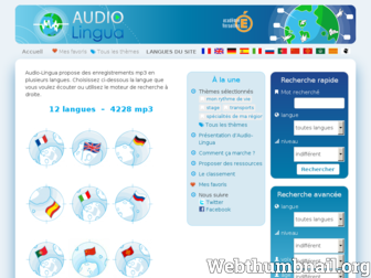 audio-lingua.eu website preview