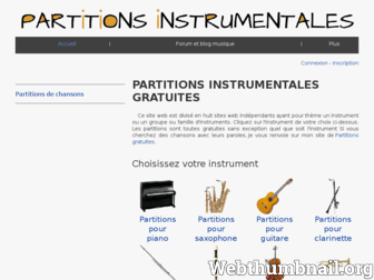 partitions-instrumentales.fr website preview