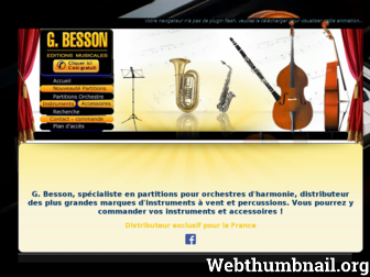 edition-musicale-musique-orchestre-partition.editions-besson.fr website preview