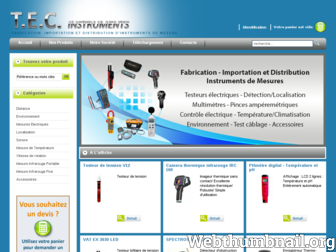 tecinstruments.fr website preview