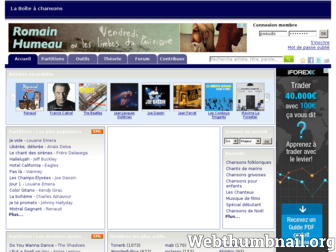 boiteachansons.net website preview