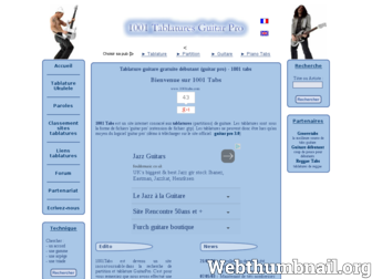 1001tabs.com website preview