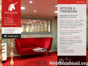 optique-licorne.com website preview