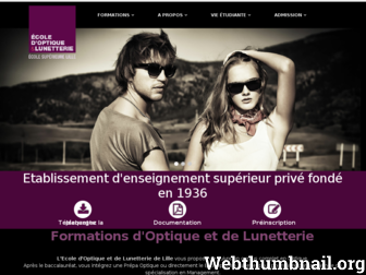 ecole-optique-lille.com website preview