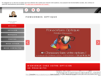 fonsorbesoptique.fr website preview