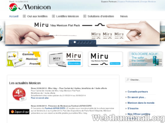 menicon.fr website preview