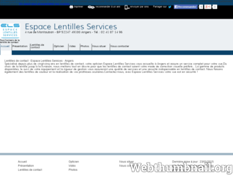 espace-lentilles-services.fr website preview