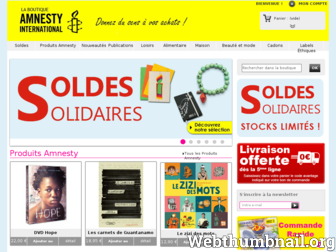 boutique.amnesty.fr website preview