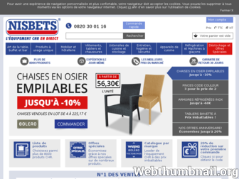 nisbets.fr website preview