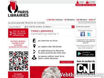 parislibrairies.fr website preview