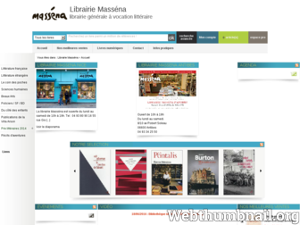 librairiemassena.com website preview