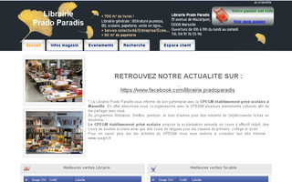 librairiepradoparadis.fr website preview