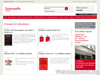 librairie-sciencespo.fr website preview