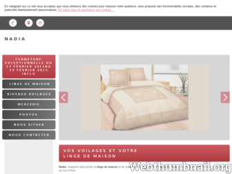 nadia-voilages-linge-maison-eragny.fr website preview