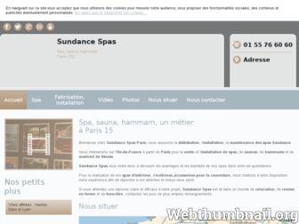 sundance-spas-paris.fr website preview