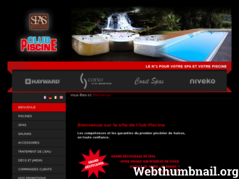 clubpiscine.ch website preview