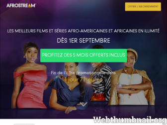 afrostream.tv website preview