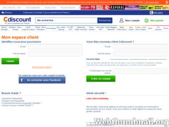 clients.cdiscount.com website preview