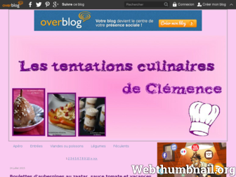 tentations-culinaires.over-blog.com website preview