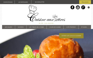 cuisineauxlettres.com website preview