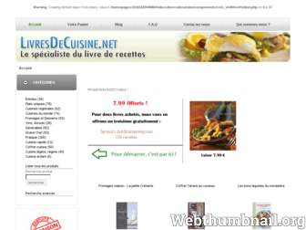 livresdecuisine.net website preview