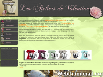 lesateliersdevalentine.com website preview