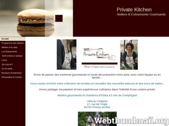 privatekitchen.fr website preview