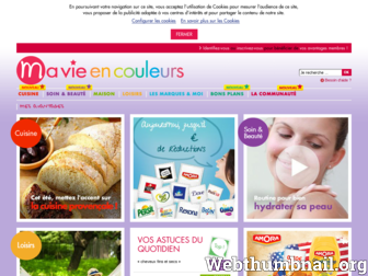 mavieencouleurs.fr website preview