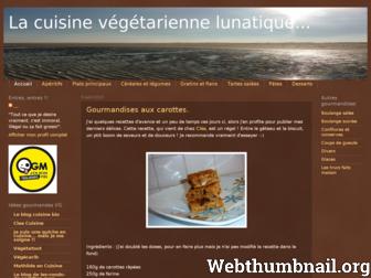 cuisinevgtariennelunatique.blogspot.com website preview