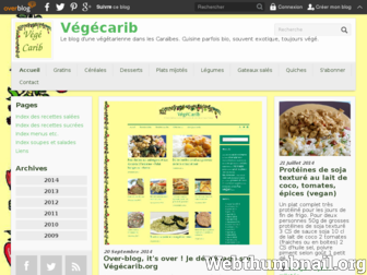 vegecarib.over-blog.com website preview