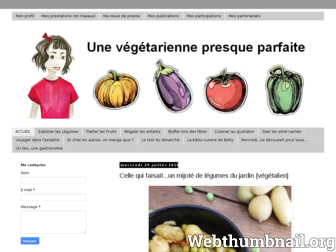 unevegetariennepresqueparfaite.com website preview