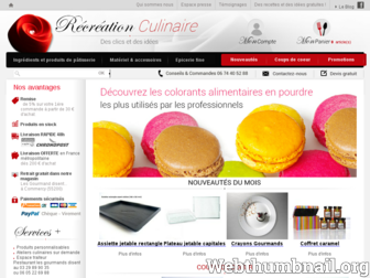 recreationculinaire.fr website preview
