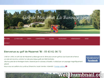 golfmazamet.fr website preview