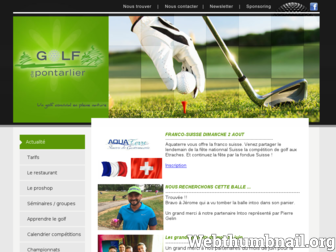 golfdepontarlier.fr website preview