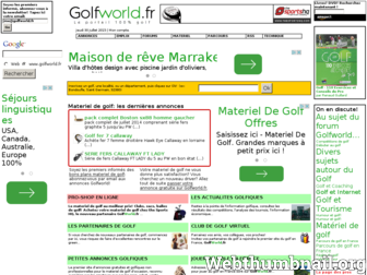 golfworld.fr website preview