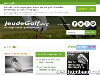 jeudegolf.org website preview