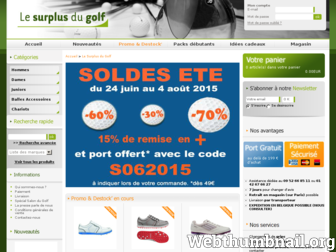 surplusdugolf.fr website preview