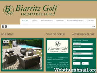 biarritz-golf-immobilier.com website preview
