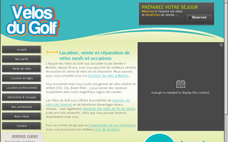 velos-du-golf.fr website preview