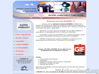 froid-climatisation-cuisine-professionnelle-bourges-cher.euromat18.com website preview