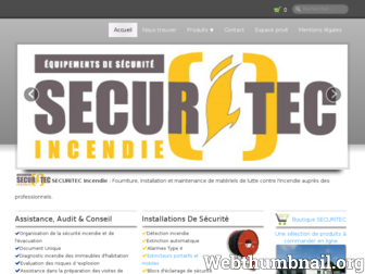 securitec-incendie.com website preview