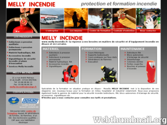 melly-incendie.fr website preview