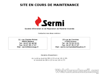 sermi-incendie.fr website preview