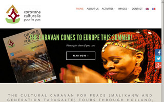 culturalcaravanforpeace.org website preview