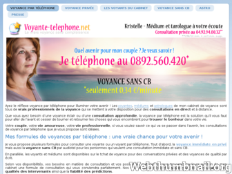 voyante-telephone.net website preview