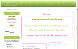 recrutement-voyante.com website preview