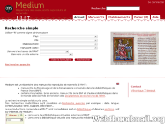 medium.irht.cnrs.fr website preview